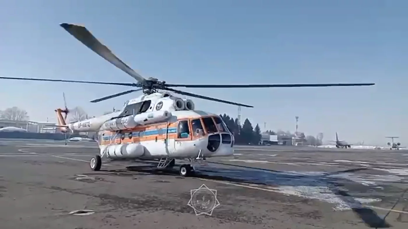 Вертолет МЧС РК был задействован для транспортировки пациента в Восточном Казахстане